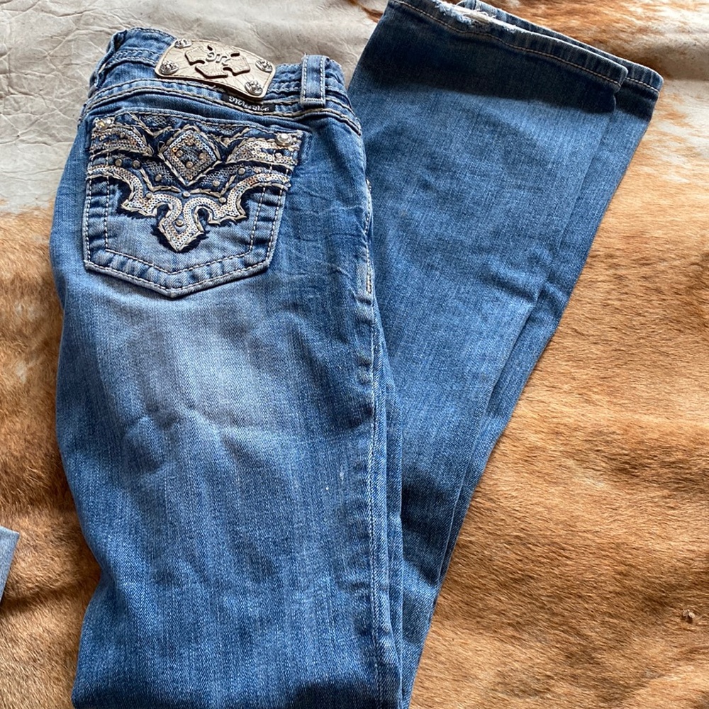 Miss me boot cut jeans, size 28 worn a little